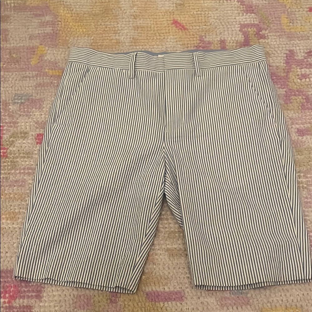 Boys Striped Blue and White Shorts